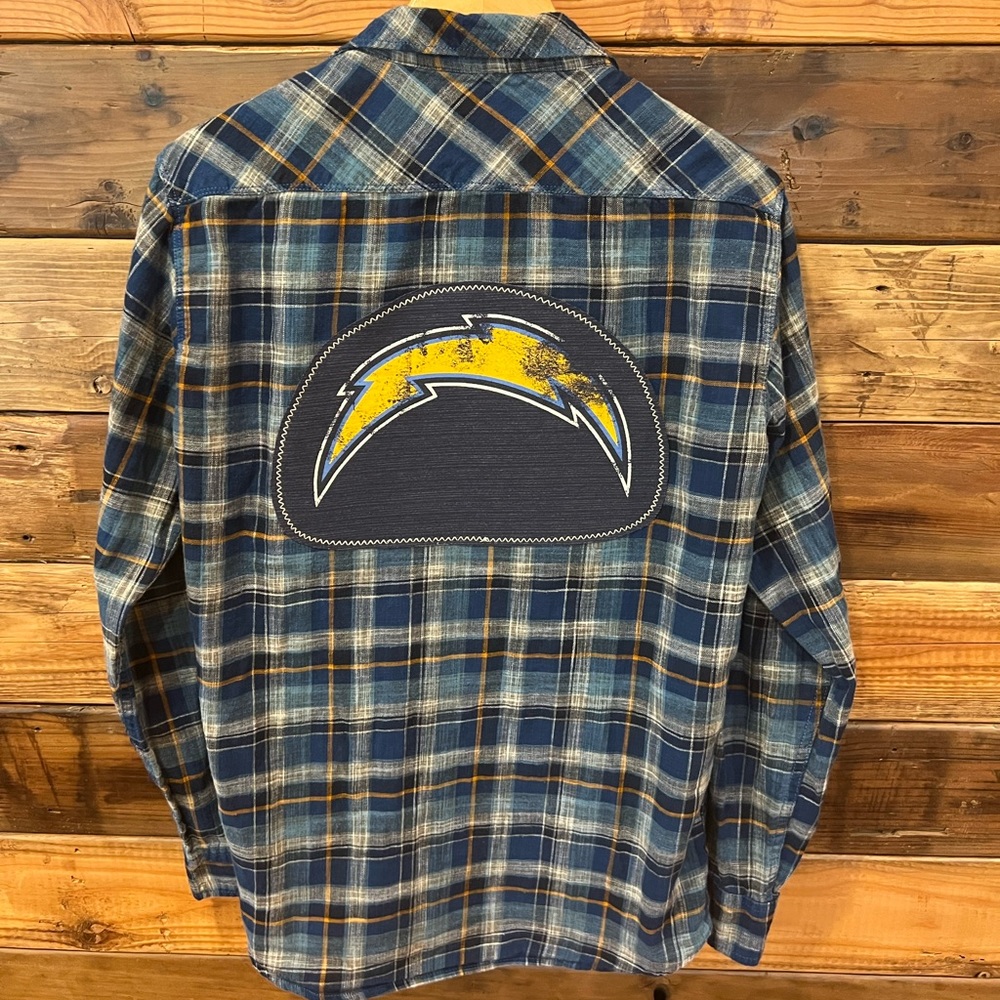 Los Angeles Chargers One-of-a-Kind MadAndie Custom Soft Plaid Unisex Shirt